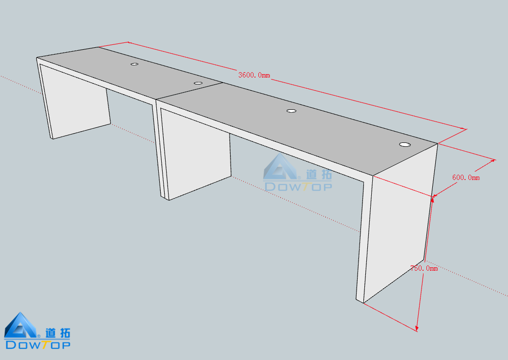 New Design Corian Furniture Work Bench Style Office Desk 