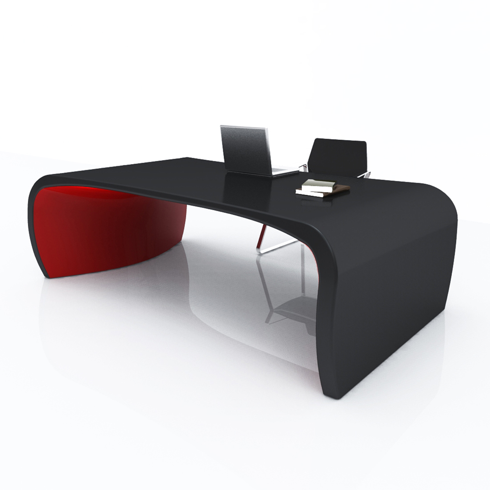Black & Red office table office desk for CEO